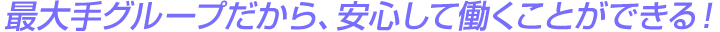 大手だから安心